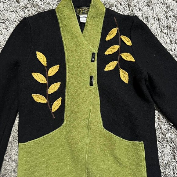 Virgin Wool Boho Button Sweater Size S - Picture 3 of 6